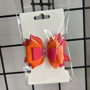 Pink and orange baby bow!
